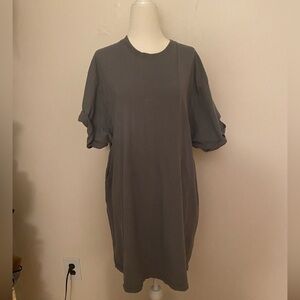 Casual Gray T-Shirt Dress